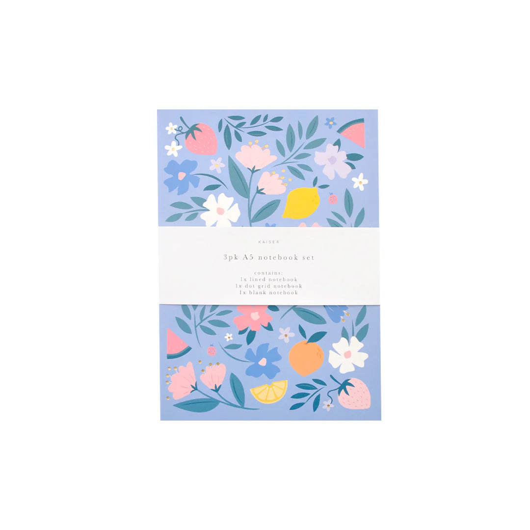 Bloom A5 Notebook 3pc Set