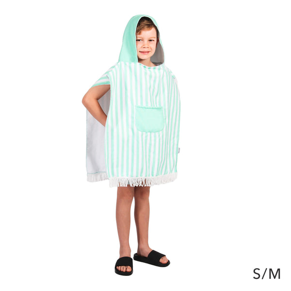 Kids Hooded Towel Poncho | Mint
