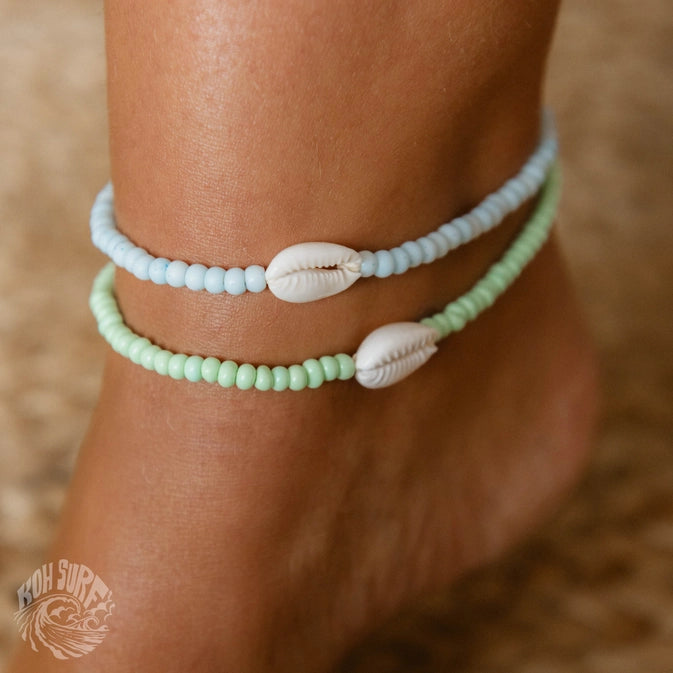 Sandy Toes Beaded Shell Anklet