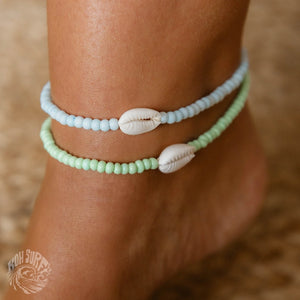 Sandy Toes Beaded Shell Anklet