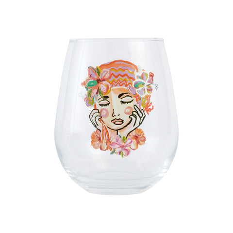 Talulah Lady Stemless Wine Glass