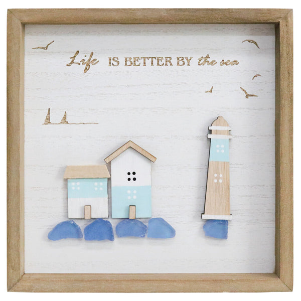 Life Is Better Sea Glass Wall Art