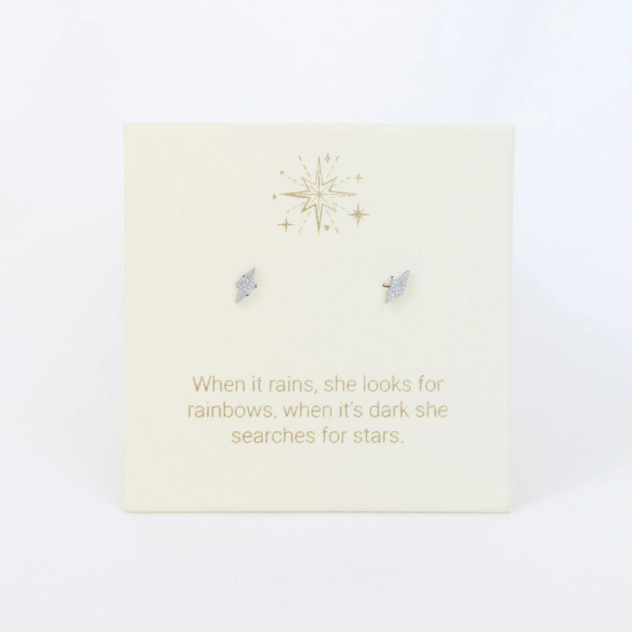 Lightning Bolt Silver Inspiration Earrings