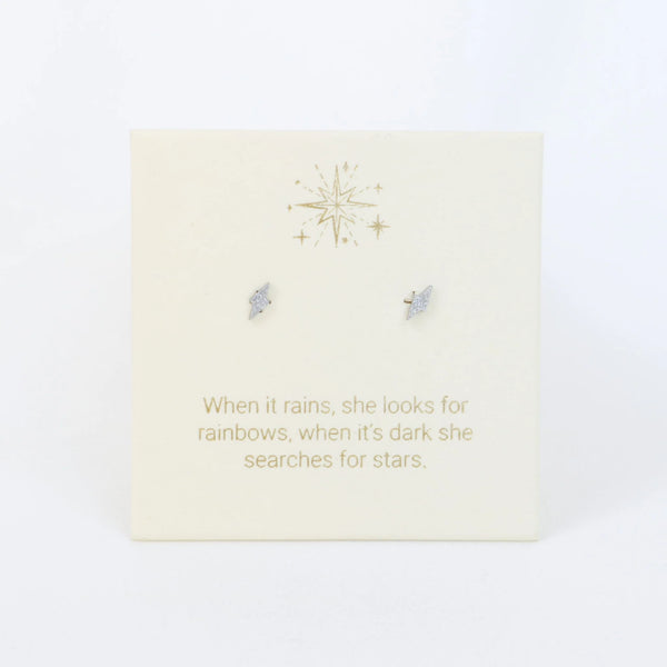 Lightning Bolt Silver Inspiration Earrings
