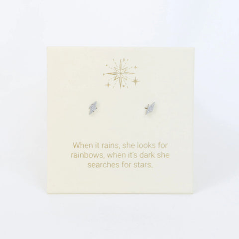 Lightning Bolt Silver Inspiration Earrings