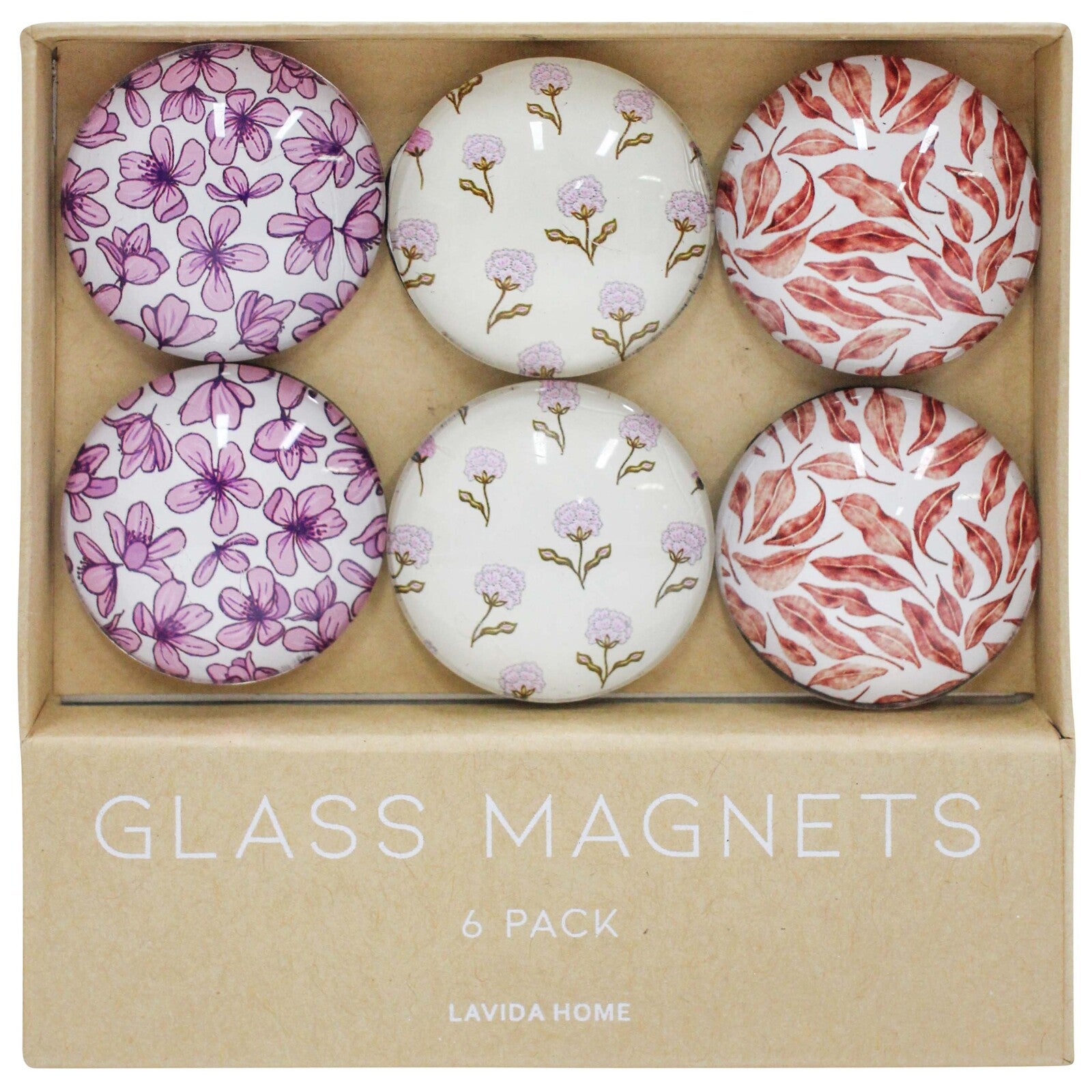 Lilac Glass Magnet Set