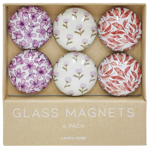 Lilac Glass Magnet Set