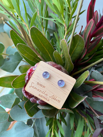 Lilac Crystal Earrings | Samantha Abbott Glass
