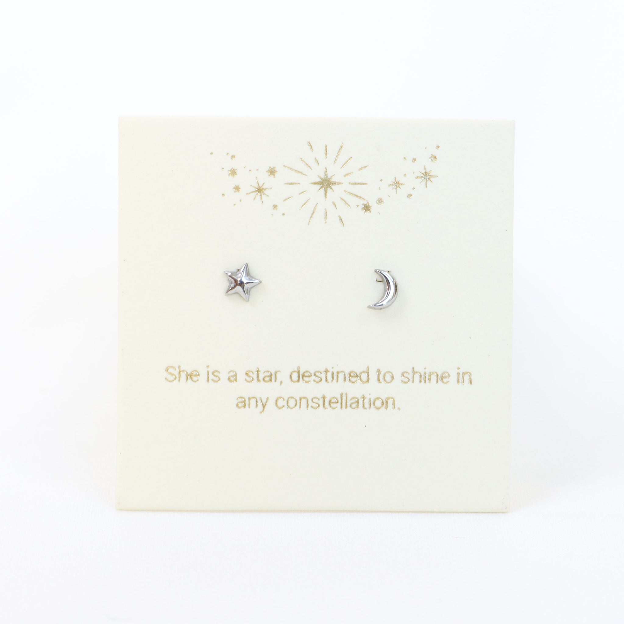 Moon & Star Silver Inspiration Earrings