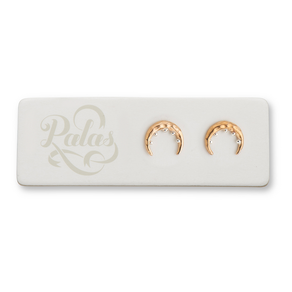 Palas Goddess Moon Stud Earrings