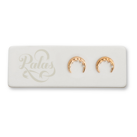 Palas Goddess Moon Stud Earrings