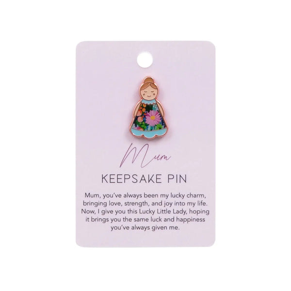 Lucky Little Lady Mum Keepsake Pin