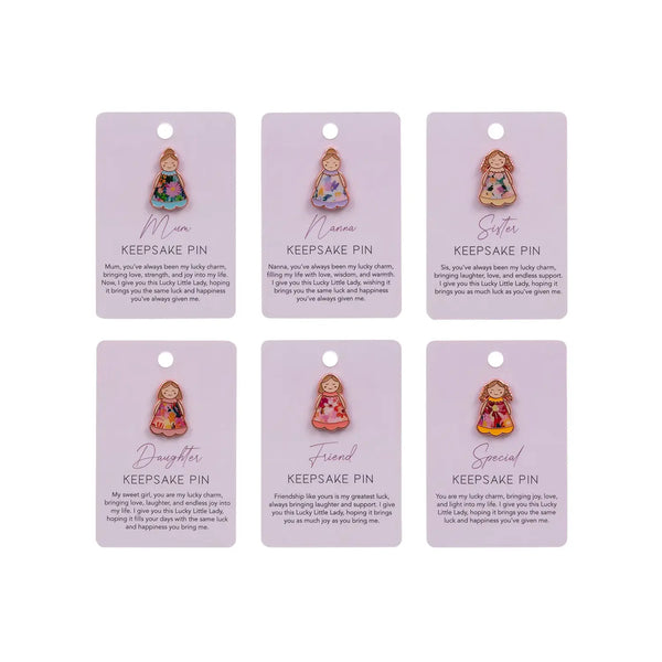 Lucky Little Lady Mum Keepsake Pin
