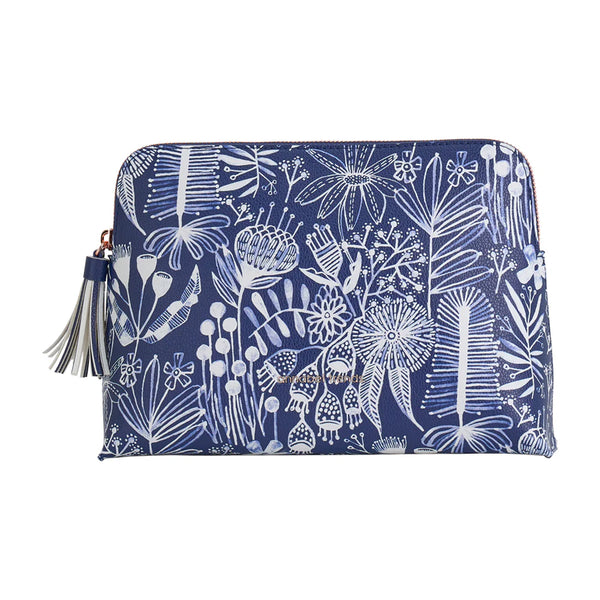 Navy Natives  Large Vanity Bag