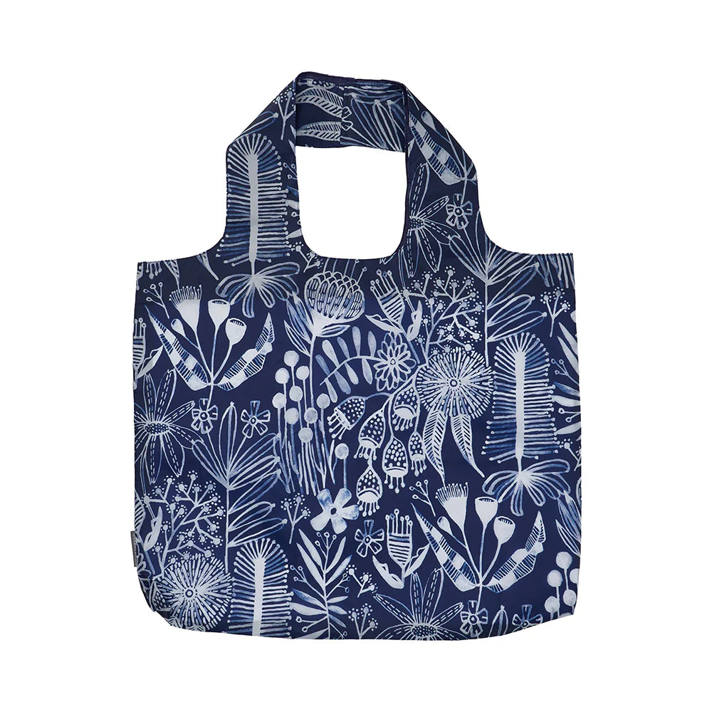 Navy Natives Shopping Tote
