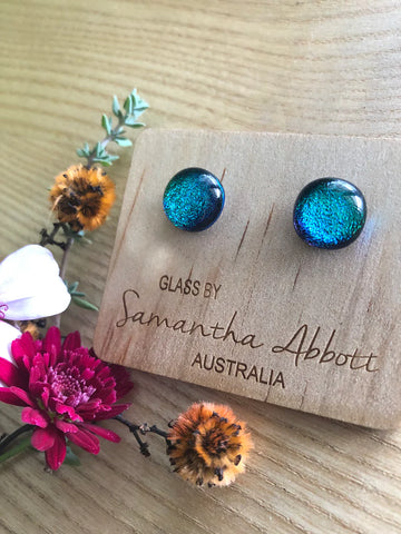 Neptune Blue Earrings | Samantha Abbott Glass