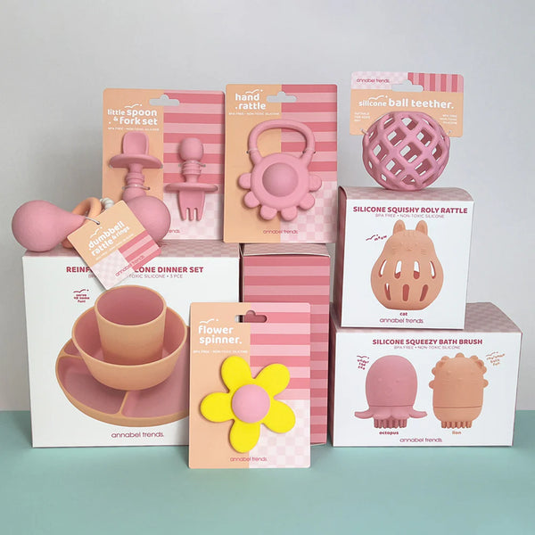 Silicone Two Tone Dinner Set | Pink