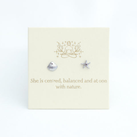 Ocean Life Silver Inspiration Earrings