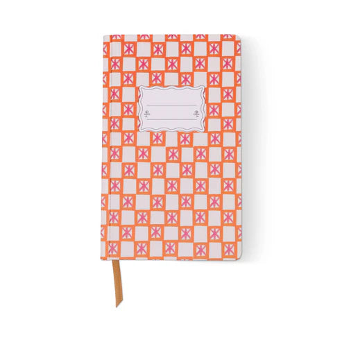 Orange Check Tulip Bound Journal