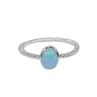 Opal Oval Ring | Blue