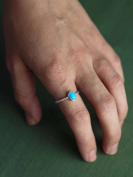 Opal Oval Ring | Blue