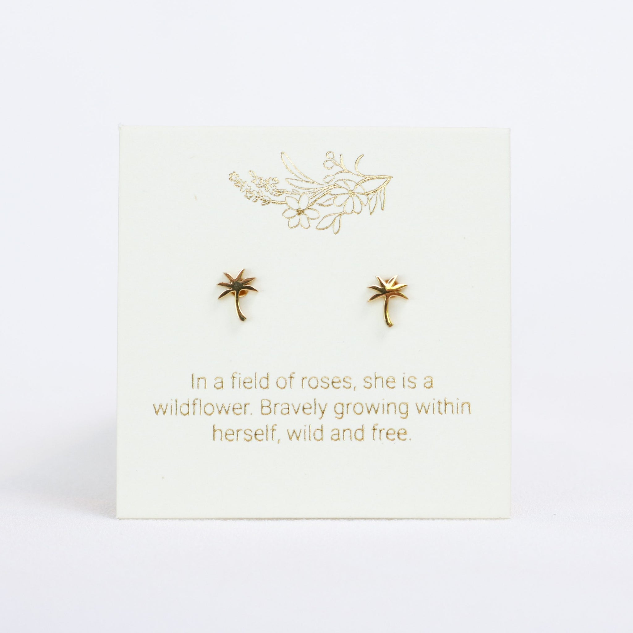 Palm Tree Gold Inspiration Earrings