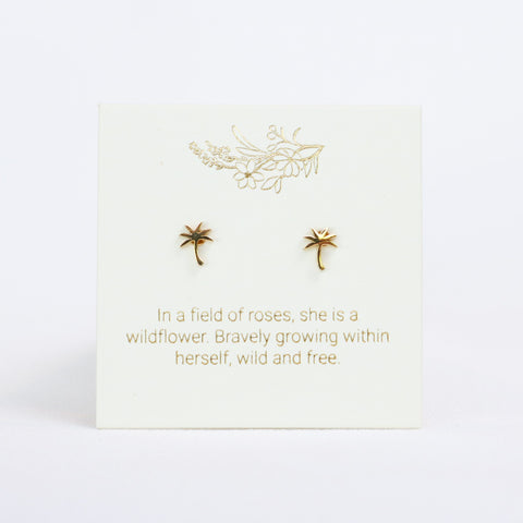 Palm Tree Gold Inspiration Earrings