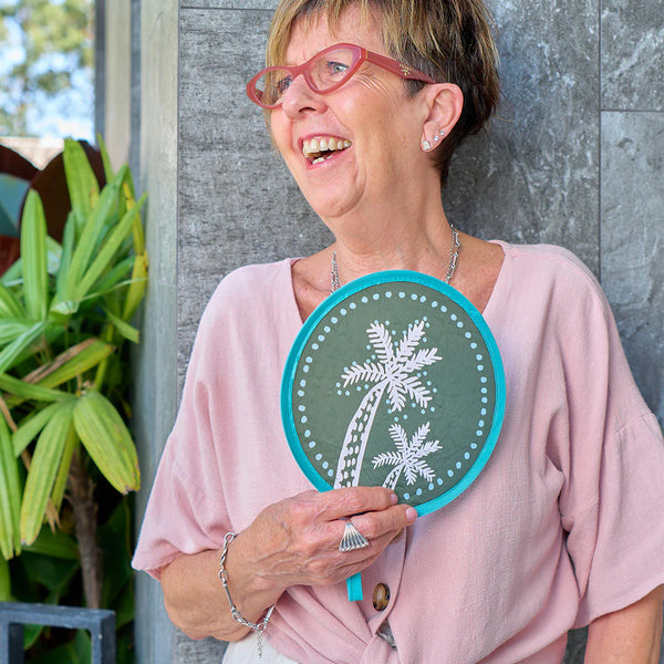 Celestial Palm Tree Twist Fan