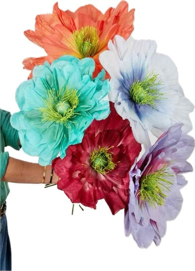 Poppy Paper Flower | Blue