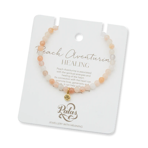 Peach Aventurine Healing Gem Bracelet | Palas