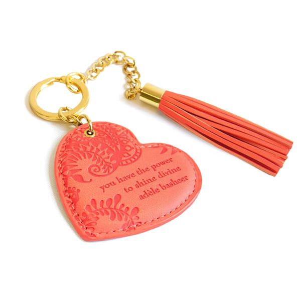 Peach Heart Keyring