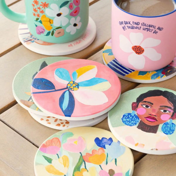 Pink Flower Billie Coaster
