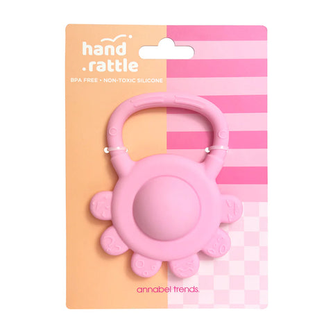 Silicone Hand Rattle | Pink