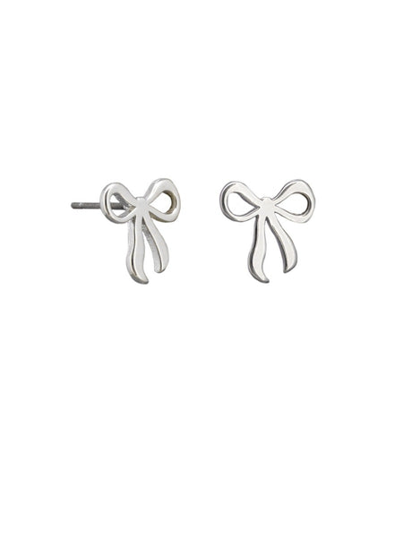 Silver Pippa Bow Studs | Tiger Tree