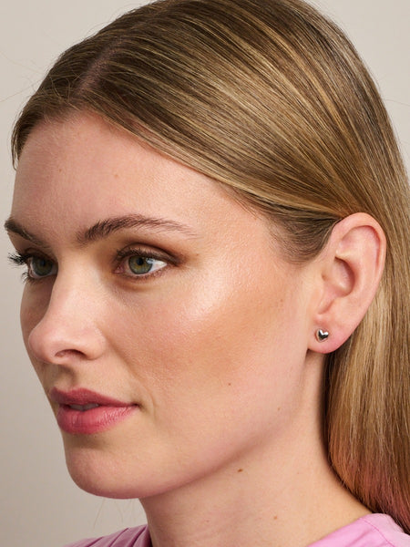 Silver Heart Studs | Tiger Tree