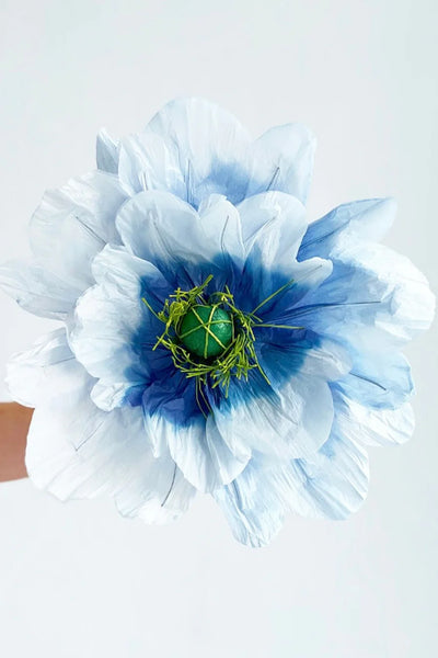 Poppy Paper Flower | Blue