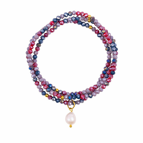 Purple Haze Crystal Bracelet / Necklace Wrap