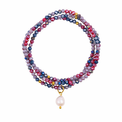 Purple Haze Crystal Bracelet / Necklace Wrap