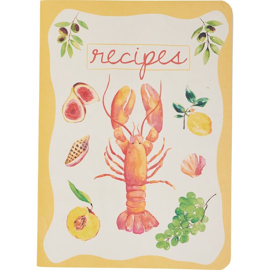 Cotton Cover Recipe Journal | Lobster