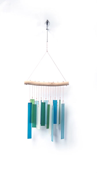 Recto Blue Glass Windchime