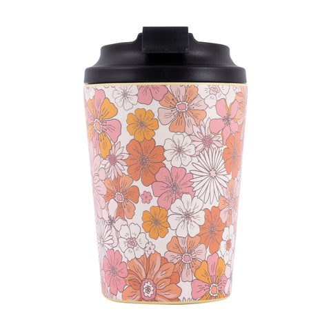 Retro Floral Coffee Cup 380ml