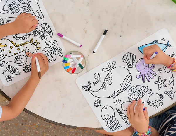 Silicone Colouring Mat | Safari Animals