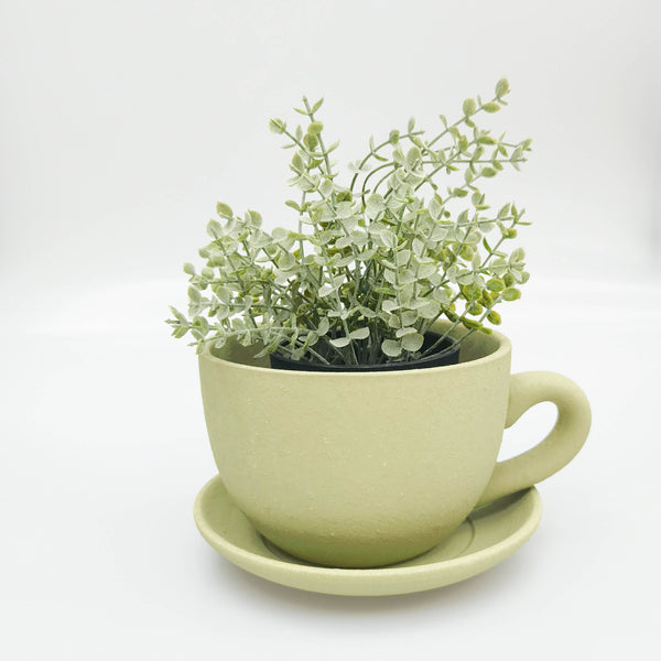 Sage Teacup Pot