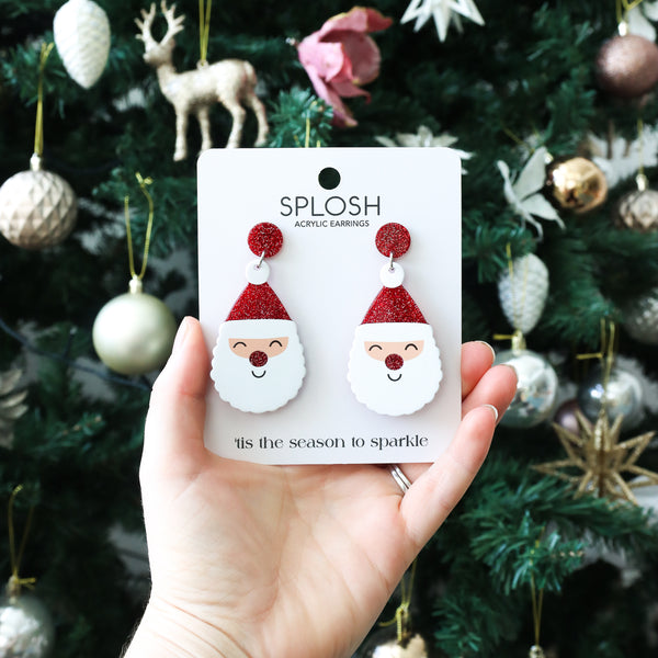 Santa Christmas Earrings