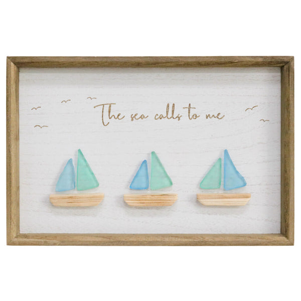 The Sea Calls Sea Glass Wall Art