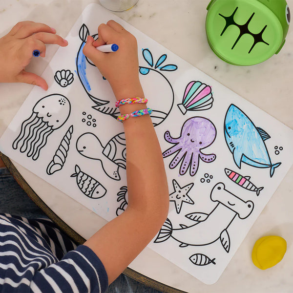 Silicone Colouring Mat | Sea Animals