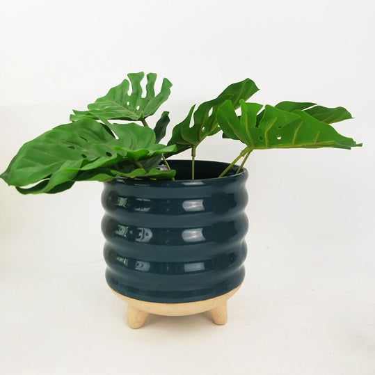 Shelby Pot with Legs | Blue