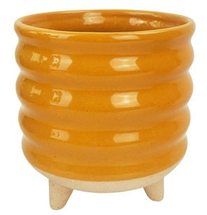Shelby Pot with Legs | Mustard
