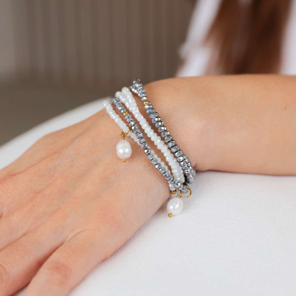 Silver Mist Crystal Bracelet / Necklace Wrap