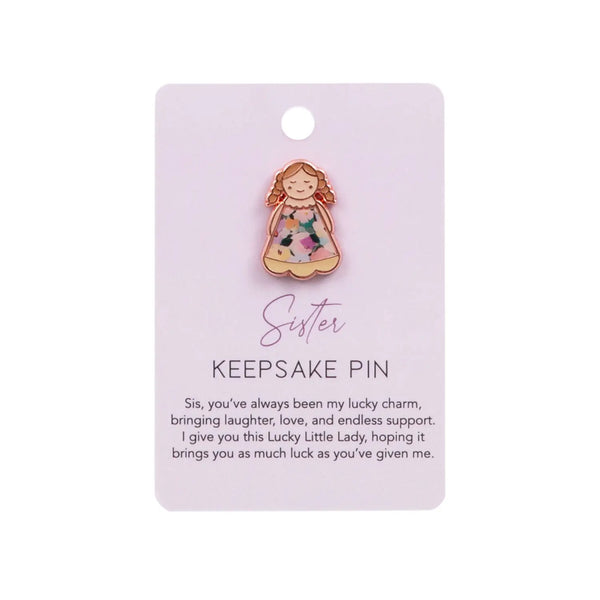 Lucky Little Lady Sister Keepsake Pin